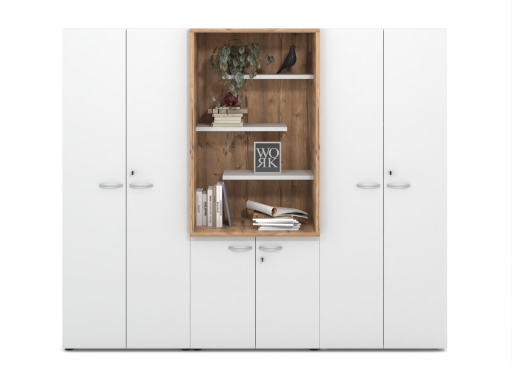 Armoire haute portes battantes GARANCE avec alcôve