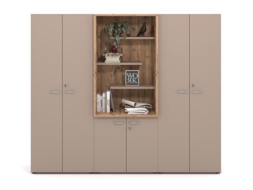 Armoire haute portes battantes GARANCE avec alcôve