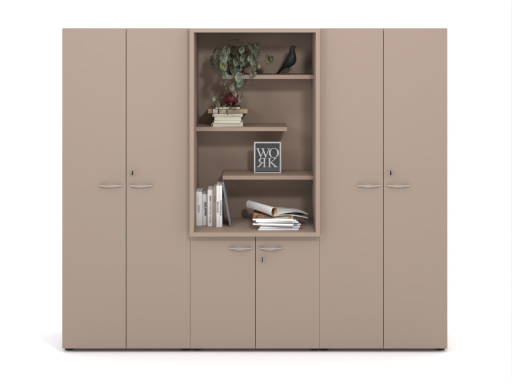Armoire haute portes battantes GARANCE avec alcôve