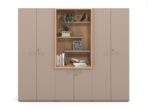 Armoire haute portes battantes GARANCE avec alcôve