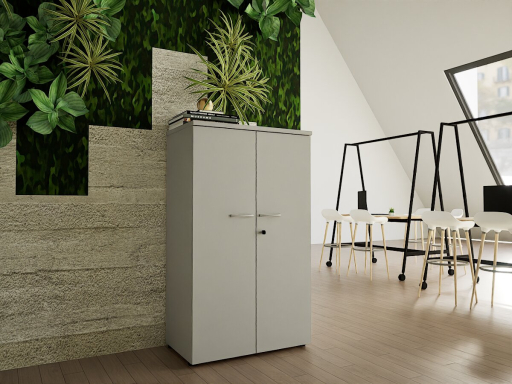 Armoire mi-haute portes battantes GARANCE H136, fabriqué en France