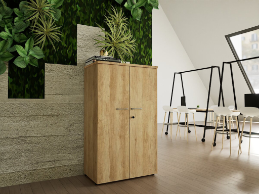 Armoire mi-haute portes battantes GARANCE H136, fabriqué en France