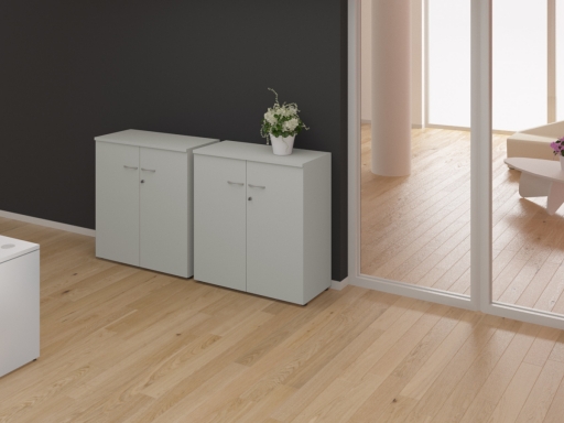 Armoire basse portes battantes GARANCE L100xH106, fabrication française