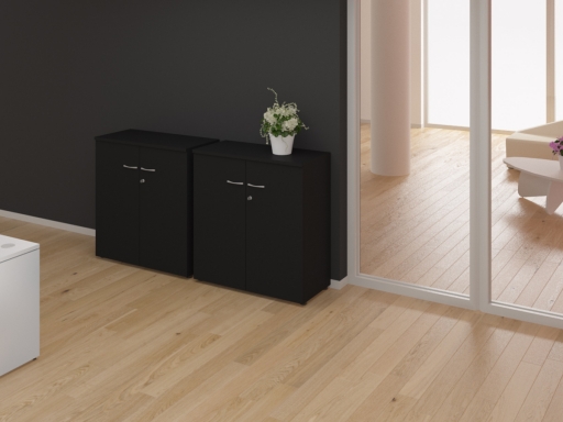 Armoire basse portes battantes GARANCE L100xH106, fabrication française