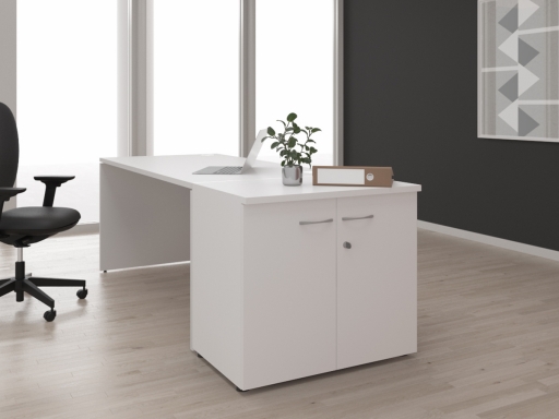 Armoire hauteur bureau portes battantes GARANCE L80xH72, fabrication française
