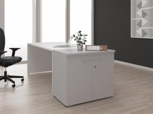Armoire hauteur bureau portes battantes GARANCE L80xH72, fabrication française