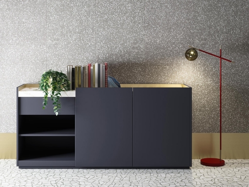 Armoire basse portes battantes FENNI 2.0 haut de gamme