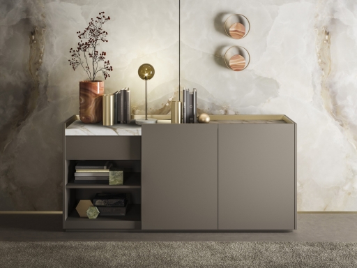 Armoire basse portes battantes FENNI 2.0 haut de gamme