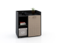 Tortoreto - Armoire basse mixte porte battante en métal NAVI Color L70xH71