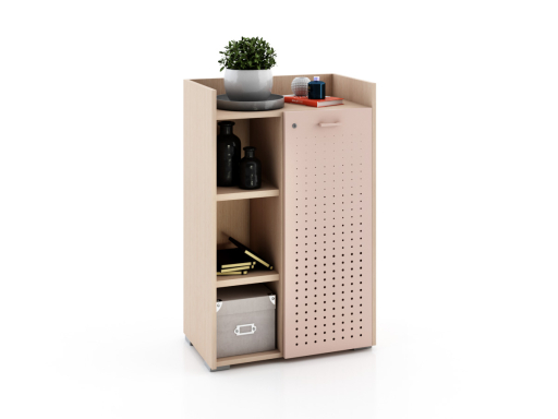 Armoire basse avec serrure avec 1 porte en métal 70x110