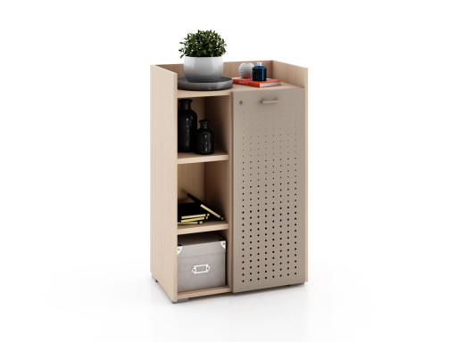 Armoire basse avec serrure avec 1 porte en métal 70x110