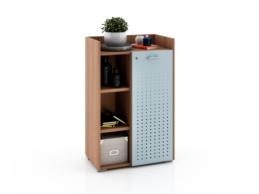 Armoire basse avec serrure avec 1 porte en métal 70x110