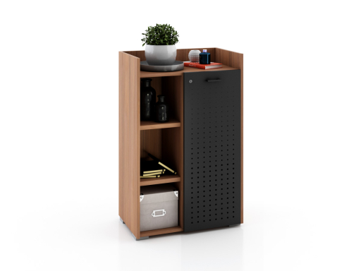 Armoire basse avec serrure avec 1 porte en métal 70x110