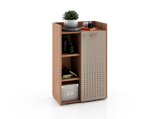 Armoire basse avec serrure avec 1 porte en métal 70x110