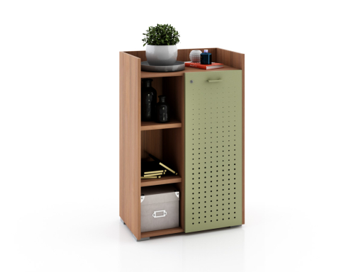 Armoire basse avec serrure avec 1 porte en métal 70x110