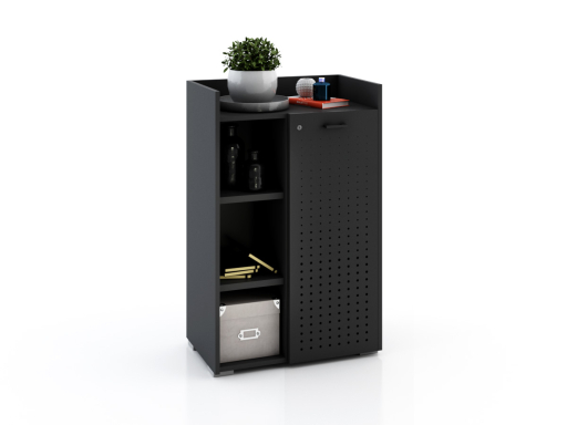 Armoire basse avec serrure avec 1 porte en métal 70x110