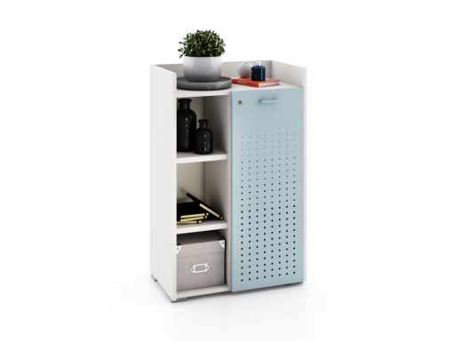 Armoire basse avec serrure avec 1 porte en métal 70x110