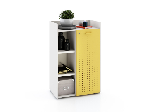 Armoire basse avec serrure avec 1 porte en métal 70x110