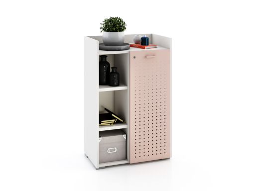 Armoire basse avec serrure avec 1 porte en métal 70x110