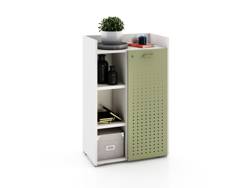 Armoire basse avec serrure avec 1 porte en métal 70x110