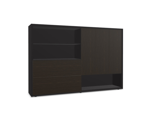 Armoire design mi-haute ouvert et push open STIL L245xH167, fabriqué en Italie