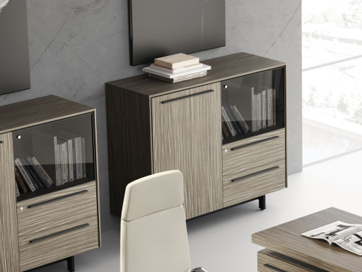 Meuble de service ARTEMIS avec porte en verre, fabriqué en Italie