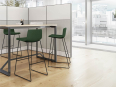 Deskissimo - Tabouret haut VOGUE avec repose pieds