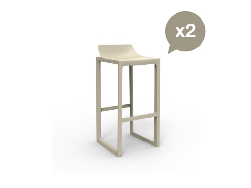 Lot de 2 tabourets hauts d'intérieur ou extérieur, fabrication espagnole