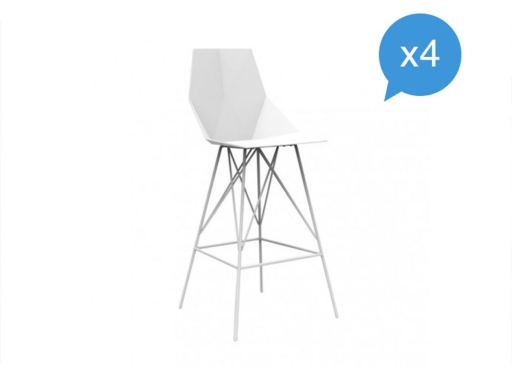 Lot de 4 chaises hautes ROSACE
