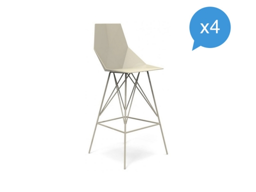 Lot de 4 chaises hautes ROSACE