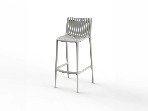 Lot de 4 tabourets hauts indoor/outdoor SOLAR, fabriqué en Espagne