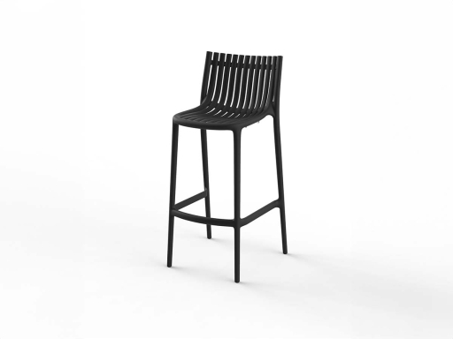Lot de 4 tabourets hauts indoor/outdoor SOLAR, fabriqué en Espagne