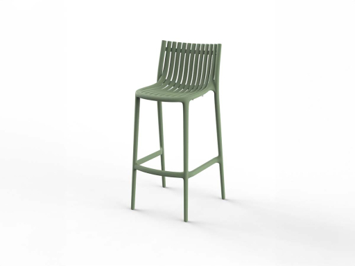 Lot de 4 tabourets hauts indoor/outdoor SOLAR, fabriqué en Espagne