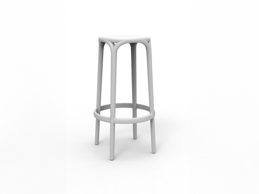 Lot de 4 tabourets hauts indoor/outdoor HARLEM, fabriqué en Espagne