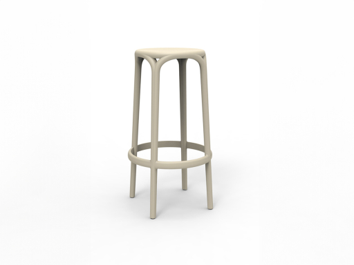 Lot de 4 tabourets hauts indoor/outdoor HARLEM, fabriqué en Espagne