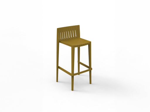 Lot de 4 tabourets hauts d'intérieur ou extérieur, fabrication espagnole