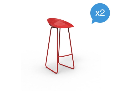 Lot de 2 tabourets design intérieur / extérieur