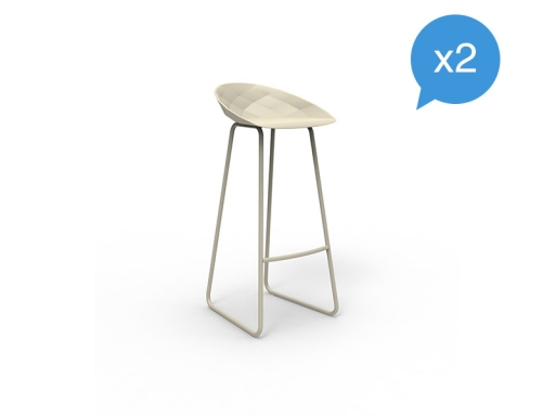 Lot de 2 tabourets design intérieur / extérieur