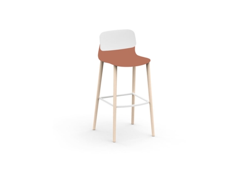 Tabouret haut pied bois