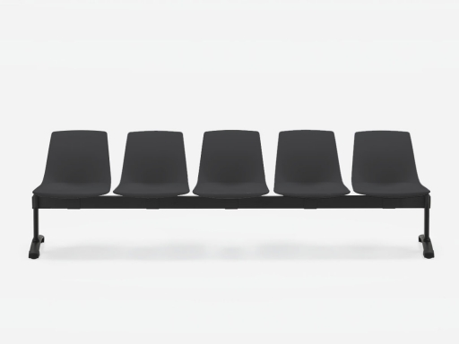 Banc d'accueil sur poutre SOFTLINE en polypropylène, fabriqué en Italie