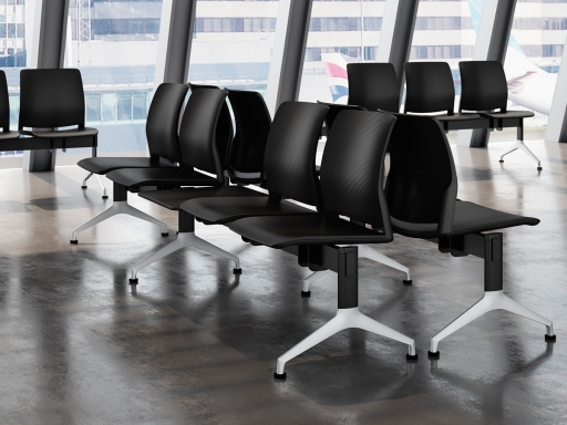 Banc d'accueil sur poutre MOTUS en polypropylène