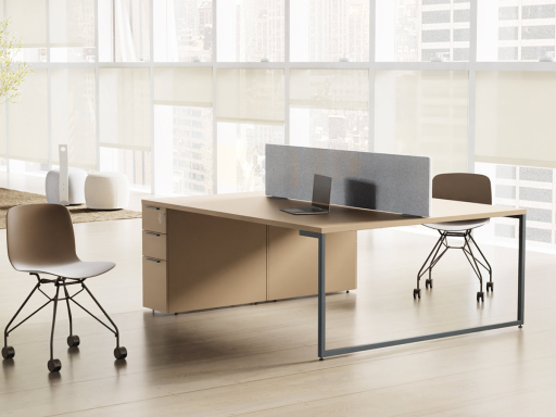 Bureau en vis à vis pour 2 personnes OLYMPE, bureau multiposte fabrication italienne
