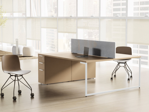 Bureau en vis à vis pour 2 personnes OLYMPE, bureau multiposte fabrication italienne