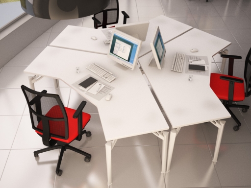 Bureau bench ROSS 3 personnes design