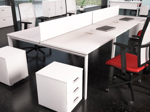 Bureau bench 4 personnes contemporain et économique