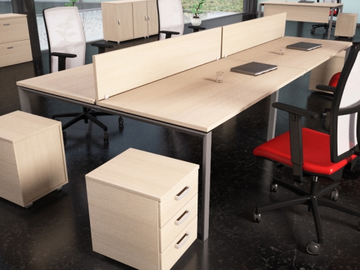 Bureau bench 4 personnes contemporain et économique