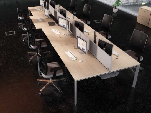 Bureau bench 8 personnes contemporain pas cher