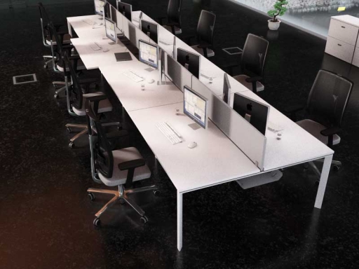 Bureau bench 8 personnes contemporain pas cher