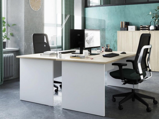 Bureau en face à face pour 2 personnes DAILY, fabriqué en espagne