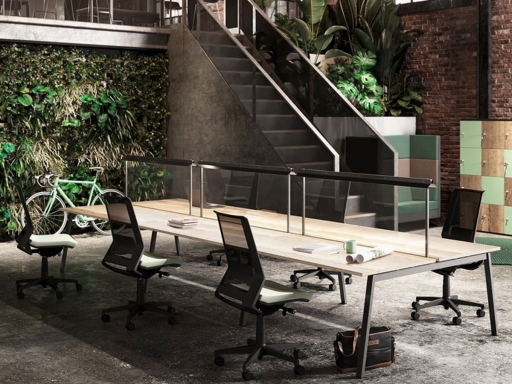 Bureau bench 6 personnes ARKEN pas cher, fabriqué en espagne